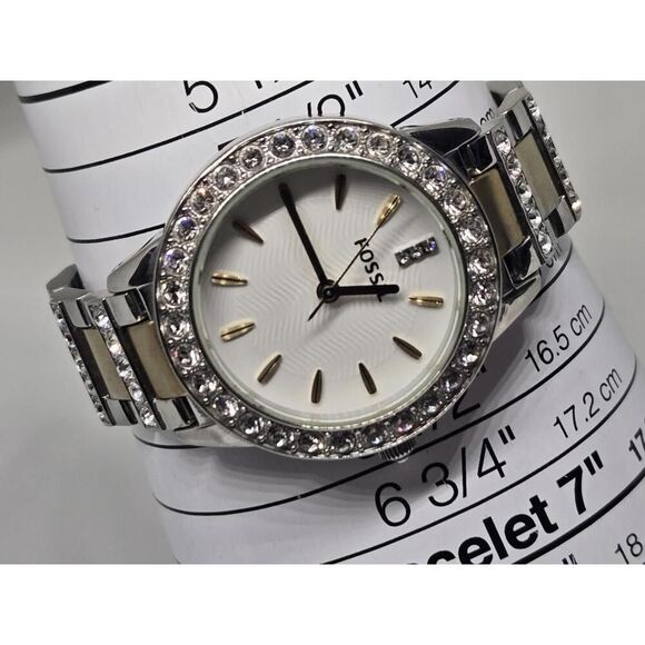Fossil FS-2409T Ladies\' 34mm Dual Tone Analog Watch.